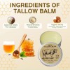 MROUVIK Natural Beef Tallow Skin Moisturizer 2.47 Ounce Honey Formula