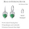 PRAYMOS Sterling Silver Heart Hoop Earrings, Cubic Zirconia, Valentine's Day
