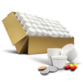 RE-GEN 2500pc Wax Paper Multi-Purpose Cups 14ml 1/2 Oz | Fluid Resistant Waxed Lined Pots | Ideal for Medication Distribution & Application, Home, Kitchen, Arts & Crafts, DIY, Portion Testing Pots