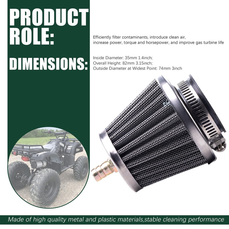JINGKE 35mm Air Filter for 50cc 70cc 90cc 125cc 110cc