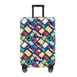 Suitcase Protective Case, Suitcase Cover, Elastic Dustproof, Washable Suitcase Cover, Made of Polyester, Suitcase Covers, Suitcase Cover, Suitable for 22 to 24 Inch Suitcases, 1