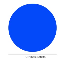 6240 PCS Color Coding Sticker, 1/4 inch Removable Round Circle Dot Sticker Labels for Small Business, Classroom, Office, Home Labeling Marking (Blue)