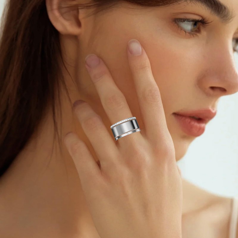 ZOOROO 2-Pack 14K Gold Plated Stacking Rings for Oura Ring