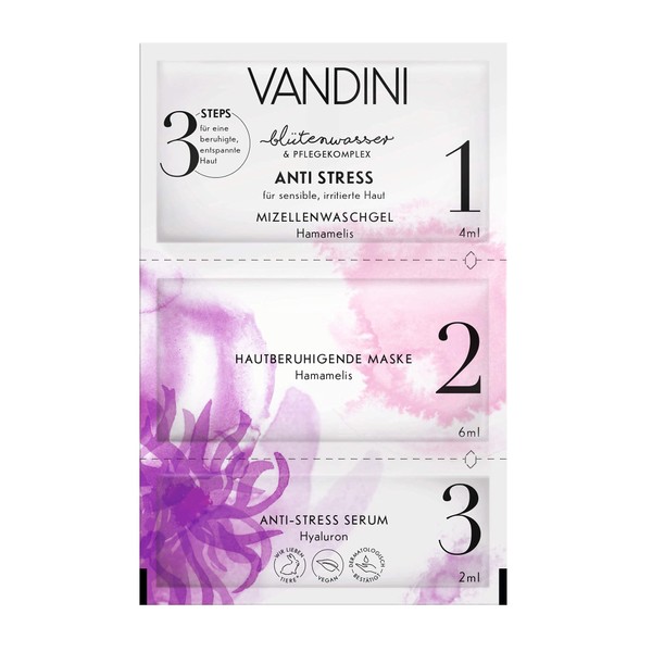 VANDINI Anti-Stress 3-Step Mask, Pack of 2 (2 x 12 ml)