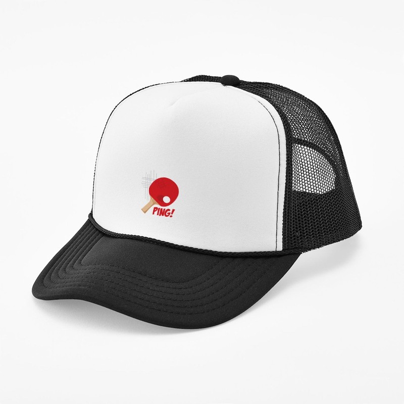 CafePress Ping! Snapback Trucker Hat Black/White