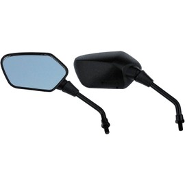OEM Quality Black Angular Head Motorcycle Mirrors - compatible with/replacement for Kawasaki Vulcan 400 500 750 800 900 1500 1600 1700 2000