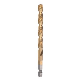 sourcing map 1/4 Inch Hex Shank Drill Bit 7.2 mm Titanium Bore Bits Set M35 High Speed Steel Rotary Drill Bit 107 mm Long Full Grounding for Wood Stainless Steel Metal Plastic