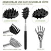 BJOYEE Extendable Back Scratcher, Set with 4 Different Interchangeable Heads,