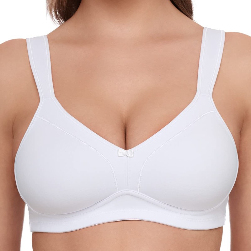 Susa Women's Double Pack Bra, White, 80A