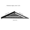 12in Triangle Ruler Aluminum Alloy Woodworking Carpentry Measuring Tools Black