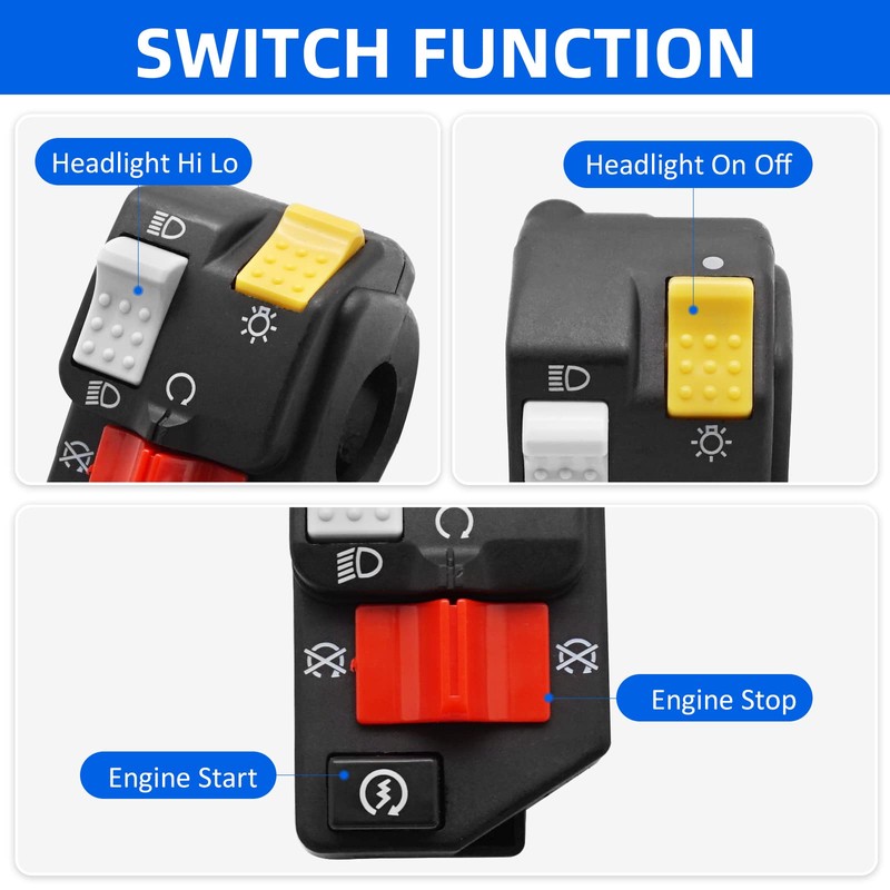 Compatible with Honda TRX400EX Sportrax TRX450ER Start Stop Switch Button