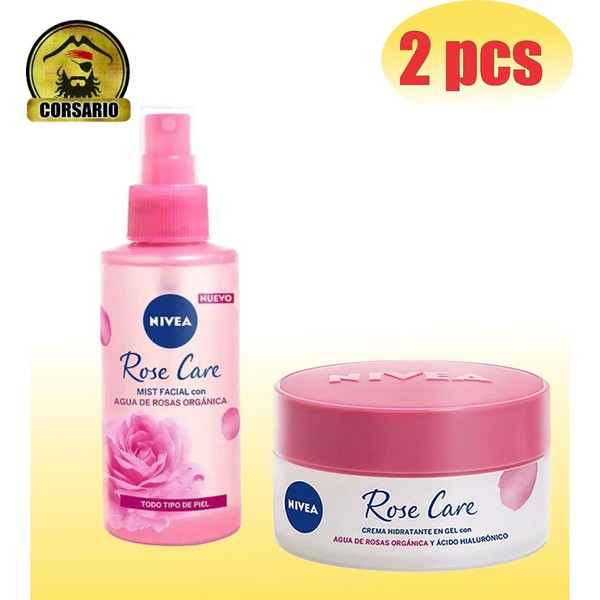 Nivea Facial Rose Care Facial Mist Spray and MOISTURIZING GEL FACE CREAM