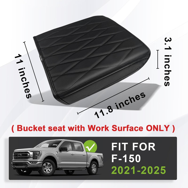 Muslogy Center Console Armrest Cover Compatible with Ford F-150 F150