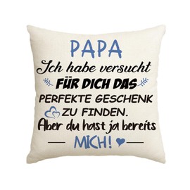 Artoid Mode Geschenk Für Papa Kissenbezug, 45x45 cm Beste Papa Geburtstagsgeschenke Von Tochter Sohn Vatertag Kissen Liebe Cushion Cover Deko