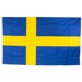 SCAMODA Country Flag, Made of Weatherproof Material, with Metal Eyelets, Outdoor Flag (Sweden), 150 x 90 cm