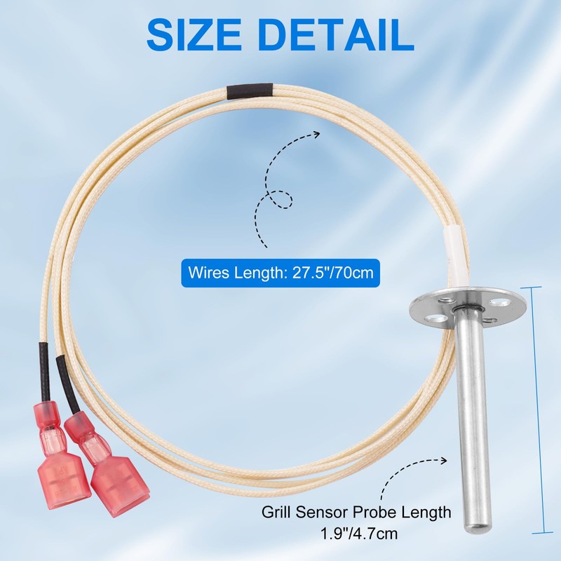 RTD Temperature Probe Sensor RT-B380, RTD Probe Sensor Compatible with