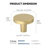 Amerdeco 10 Pack 1.3" (32mm) Brushed Gold Cabinet Knobs Modern