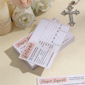 200 Pack Church Visitor Cards 3 x 5 Inches Church Welcome Cards Small Prayer Cards Decorative Prayer Request Cards for Church Greeting Praying (Marble)