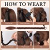 Long Ponytail Extension, 60cm Long Braided Ponytail with Tie Ponytail
