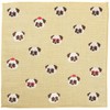 Hamamonyo Washed Towel Handkerchief, Pug Painter, Beige