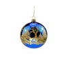 Victoria Bella 4-inch Hand-Painted Glass Christmas Tree Ball, Winter's tale