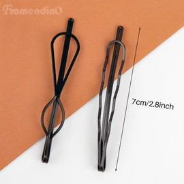 Framendino, 64 Pack Non Slip Black Metal Hair Clips Bobby Pins Accessories for Women