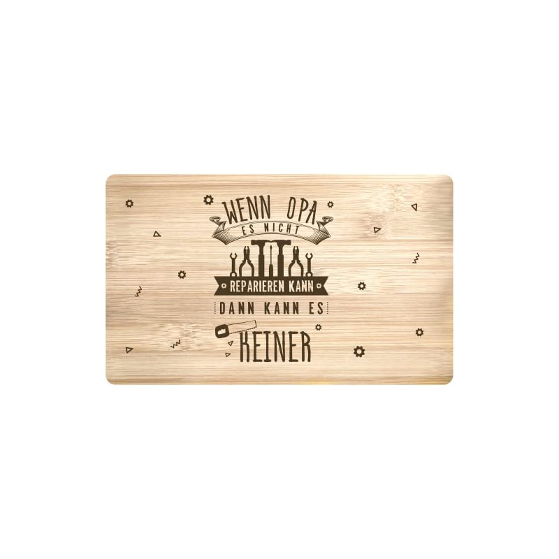 Breakfast Board with Saying "Wenn Opa es nicht reparieren kann