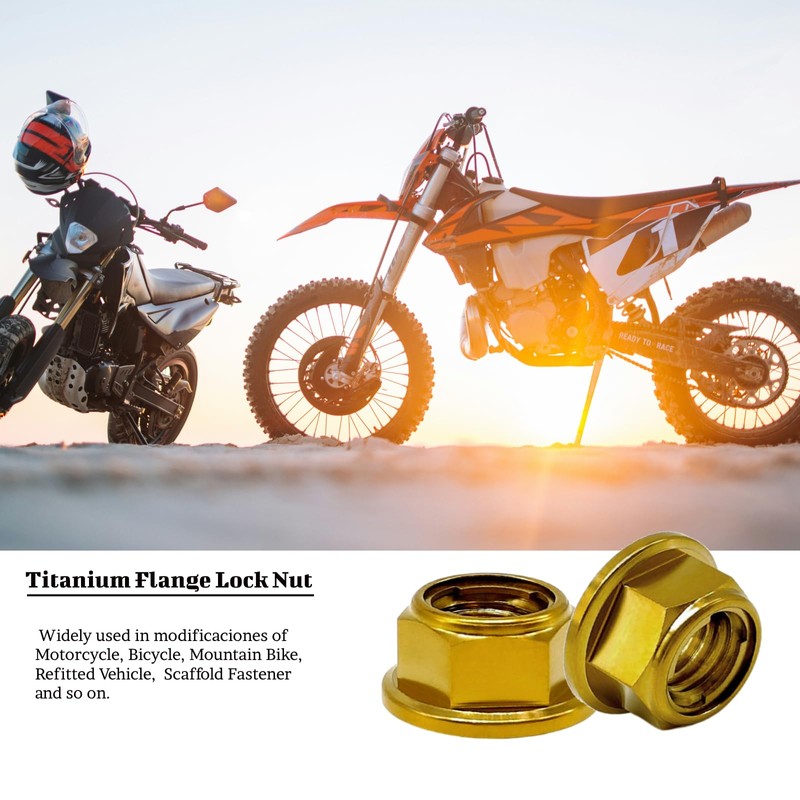 RISON Titanium Nut Titanium Flange Full Metal Lock Nut M5