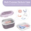 ARGOMAX Denture Box, Denture Box, Denture Box with Strainer, Cleaning,
