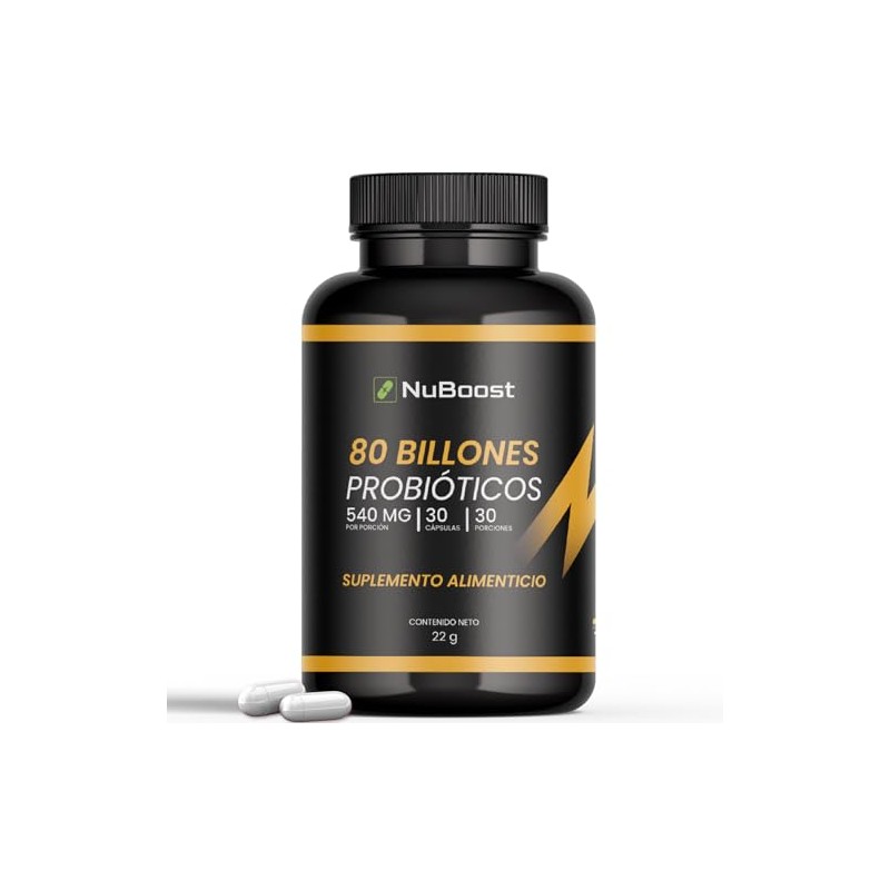 Nuboost 80 billones de probióticos 120 Caps con 10 cepas