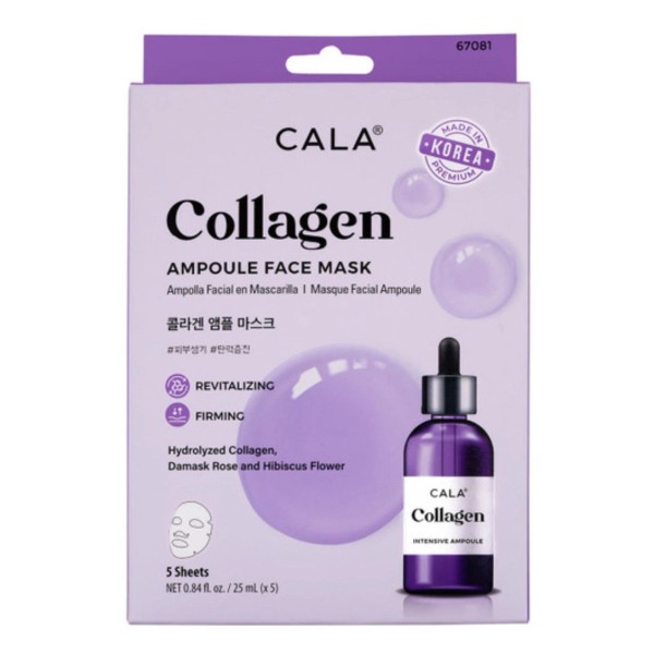Cala Products AMPOULE FACE MASK: COLLAGEN (5PK)