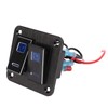 2 Gang Rocker Switch Panel Waterproof ON OFF Blue Backlit