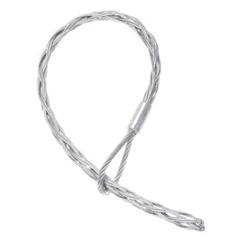 sourcing map 25-34mm OD Cable Pulling Socks Grip 0.7m Single Head Side Pull Wire Mesh Puller Socks Grips Galvanized Steel Wire Pulling Tools