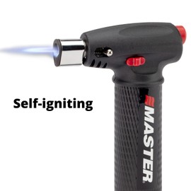 Master Appliance MT-80K Butane Micro Torch Kit [Butane Torch, Flameless Heat Tool, Soldering Iron & Hot Knife] Hand Held, Refillable with Butane Fuel, Adjustable Flame, Case with Attachments