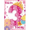 Sensations / Xpress Yourself Birthday Card for Age 3 Girl