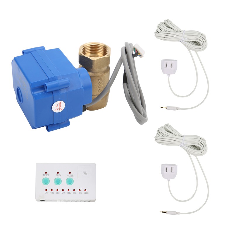 Alarm Sensor Single Brass Ball Valve DualWay Water Leaking Detection