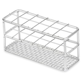 Stainless Steel Test Tube Rack, 16/18mm, 12 Place, Wire Constructed, Karter Scientific 234J3 (Single)