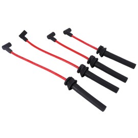 4PCS Ignition Cable Set 8.5mm for Mini One Cooper S 1.6i R50 R52 R53 R56 R57 2001-2008 Red Ignition Cable Spark Plug Ignition Lead Wire Set