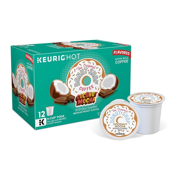 The Original Donut Shop Coconut Mocha Medium-Roast Coffee K-Cup Pods (12-Count Box) (Retail Packaging)