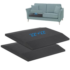 soptreedx Sofa Cushion Support for Sagging Couch – Trapezoid 40D Firm Foam Inserts, Durable Seat Repair Pads to Lift and Support Sunken Furniture, Easy No-Tool Setup, Black 2PCS