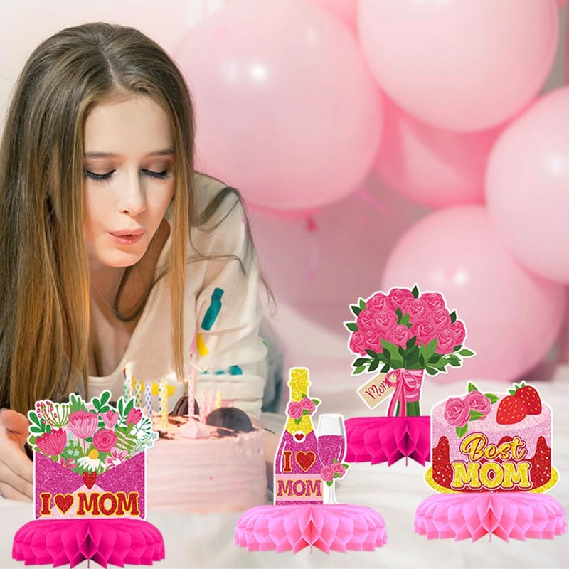 Mother's Day Party Decoration Honeycomb Ornaments