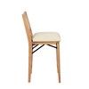Powell Kasi Natural Wooden Folding Counter Stool with Padded Linen