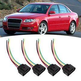 4 Piezas Conector de Bobina de Encendido 1J0973724, Reemplazo de Arnés de Cables de Reparación, Compatible con A3, A4, A5, A6, A8, Q5, Q7, R8, S4, S5,