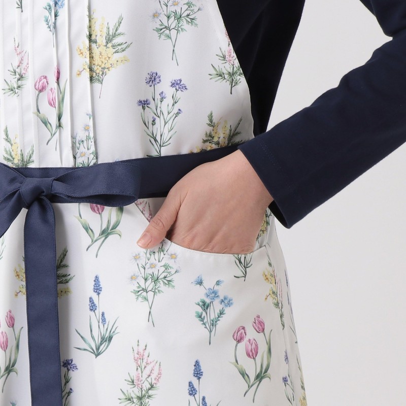Afternoon Tea Living Apron, JJ03 Flower Apron, navy