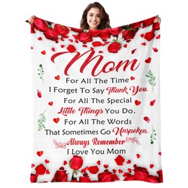 Birthday Gifts for Mom from Daughter or Son, To My Mom Blanket, 50" x 60"