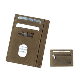 433 small wallet, Buffalo Leather Brown, M