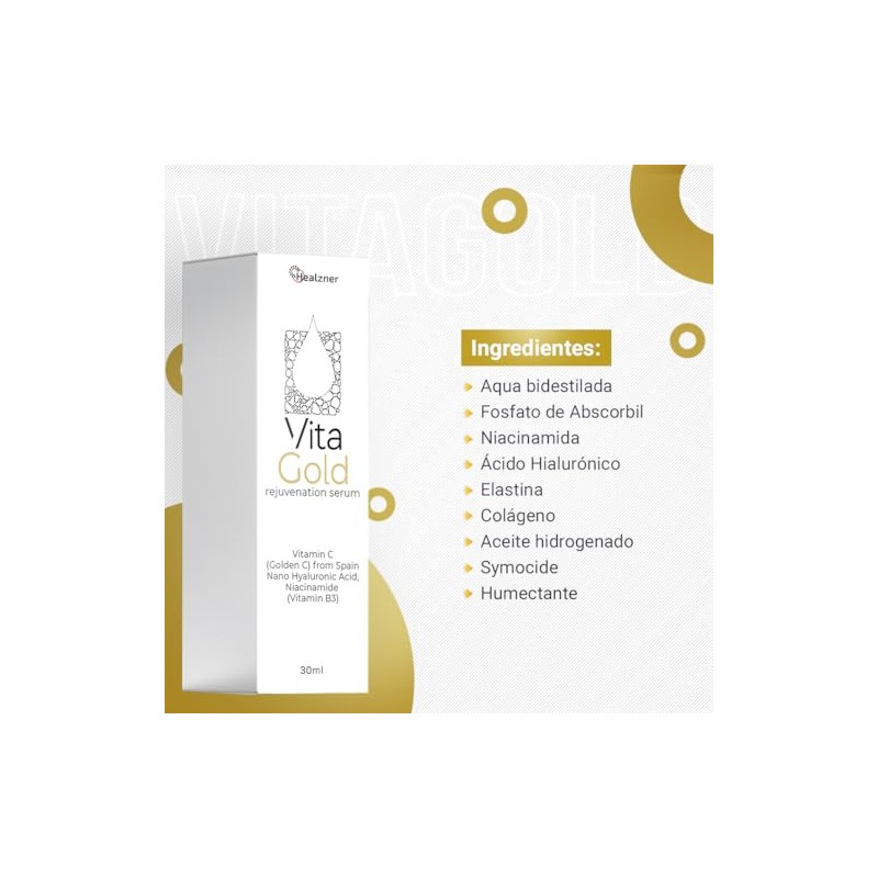 Vita Gold 30 ml - Suero De Rejuvenecimiento E Hidratación