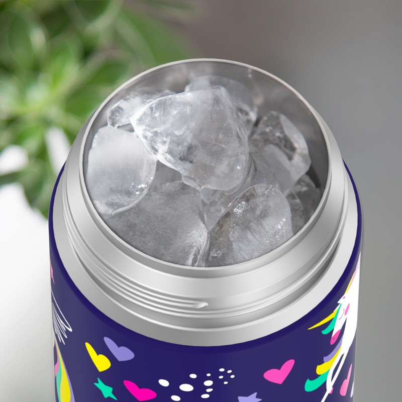 355ml FUNtainer® Vacuum Insulated Drink Bottle - Purple Unicorn