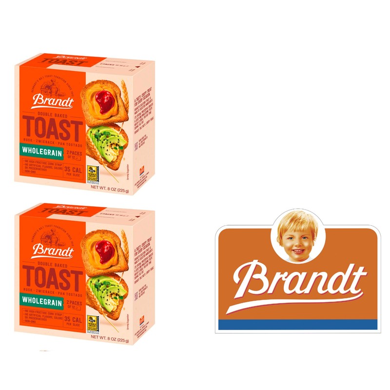 Brandt Toast, Zwieback, Rusk, Double Baked, 8 Ounces (pack of