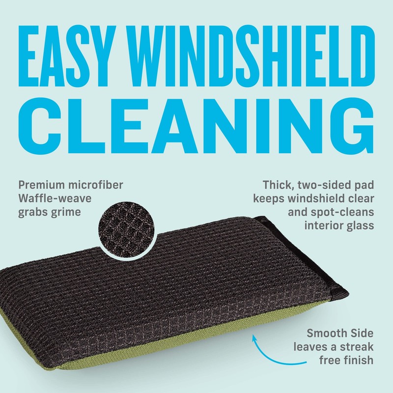 E-Cloth Windshield Haze Eraser, Auto Glass Cleaner, Car Windshield Cleaner,
